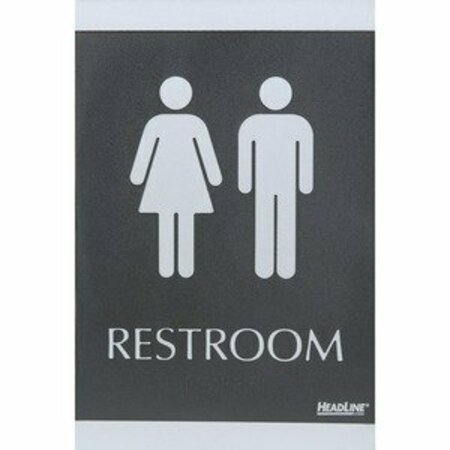 HEADLINE SIGN, RESTROOM, 6X9 in. HDS4249